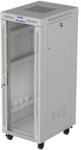 Lanberg 19" 32U Standing Rack Cabinet 600×800 Gray with Glass Door and LCD (Flat Pack) (FF01-6832-12SL)