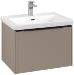 Villeroy & Boch Dulap baza suspendat Villeroy & Boch Subway 3.0 622x429x478 mm cu un singur sertar, Taupe, maner Volcano Black (C57501VM)