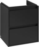 Villeroy & Boch Dulap baza suspendat Villeroy & Boch Skyla cu 2 sertare, 522x596mm, Volcano Black (C79300VL)
