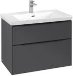 Villeroy & Boch Dulap baza suspendat Villeroy & Boch Subway 3.0 772x576x478 mm cu doua sertare, Graphite (C57401VR)