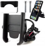 MHProtect Állítható motoros telefontartó USB töltővel a kormányra