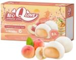 Qlove japán keksz fehér őszibarackkrém prémium töltelékkel mini mochi 80g