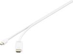 Renkforce Mini DisplayPort / HDMI Csatlakozókábel [1x Mini DisplayPort dugó - 1x HDMI dugó] 0.50 m Fehér (RF-3697532) (RF-3697532)