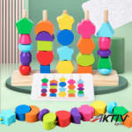 Sky Montessori fűzős fa játék (YC734)