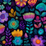 Takoy Téli softshell fantasy flowers Lim