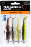 Savage Gear Cannibal Shad 6.8cm Clearwater Mix 5g #1/0 (4 db/csomag) gumihal szett