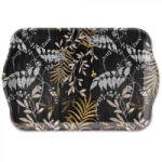 Ambiente Luxury Leaves műanyag kis méretű tálca - 13x21cm