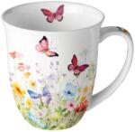 Ambiente Porcelán bögre 400ml Butterflies in field