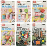  Radír szettek fiúknak, lányoknak, 5 db/szett, QIHAO forma radírok, többféle változat (KNC-QH83) - officetrade