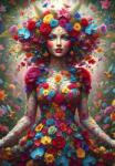 Alipson Puzzle - Puzzle Femeie Flori - 1 000 piese Puzzle