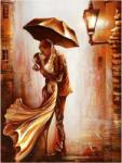 NORIMPEX - Puzzle Tablou Diamant: Un sărut în ploaie 30x40cm - 1 - 39 piese