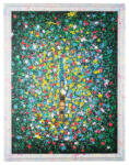 Bizzotto Tablou decorativ cu rama abstract pictat manual canvas Spotty 168x5x138h (0245273)