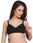 BabyJem Sutien pentru alaptare, fara arcuri, cu cupe, Black (6427616121402)