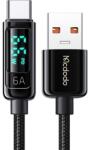 Mcdodo Cablu de Date USB-A Tata la USB-C Tata, McDodo 8690, 100W, Display Digital, 1.2m, Negru (CA-8690)