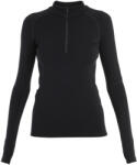 Icebreaker Women 300 MerinoFine Polar LS Half Zip női funkcionális felső M / fekete