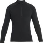 Icebreaker M 300 MerinoFine Polar LS Half Zip férfi funkcionális póló M / fekete