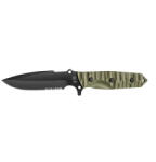 TB outdoor Maraudeur Survival Knife G10 Serrated kés sötétzöld