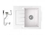 NERO Gránit Mosogatótálca NERO Monza + Dugókiemelő Fehér