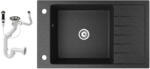 NERO Gránit Mosogató NERO Grande + Dugókiemelő (fekete)