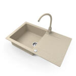 NERO Gránit Mosogató NERO Gold + Magasított Csaptelep Bézs