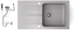 NERO Gránit Mosogató NERO Malta + Dugókiemelő (szürke)