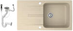 NERO Gránit Mosogató NERO Malta + Dugókiemelő (bézs)