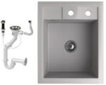 NERO Gránit Mosogató NERO Parma + Szifon Dugókiemelővel Szürke