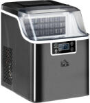Homcom Jégkészítő Gép 20 kg Jég 24 Óra Alatt, 24 Jégkocka 14-18 Perc Alatt és Öntisztító Rendszer, Fekete
