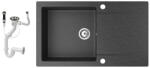 NERO Gránit Mosogató NERO Gold + Dugókiemelő Fekete