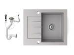 NERO Gránit Mosogatótálca NERO Monza + Dugókiemelő (szürke)