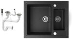 NERO Gránit Mosogató NERO Arriva + Dugókiemelő Fekete