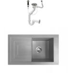 NERO Cortina Gránit Mosogató + Dugóemelő (szürke) - fizz