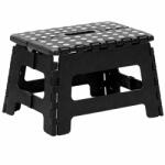 Brius Scaun inaltator multifunctional tip scara antiderapant, 22 cm, maxim 150 kg, alb negru (HA-7567)