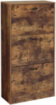 Brius Dulap pantofi 3 usi rabatabile lemn 12-18 perechi, 60x24x120 cm, design rustic, maro (EZ-LBC030X01) Pantofar