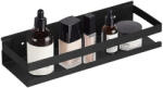 Brius Raft baie aluminiu 2 sisteme instalare perete montaj rapid, 30x10x6 cm, rezistent la apa, negru (HA-5181)
