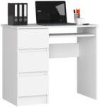 Brius Birou computer pal 3 sertare cu raft tastatura, 90x50x77 cm, design compact, alb (AK-12219850)