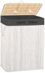 Brius Cos rufe bambus pliabil 2 compartimente sac detasabil 105l, 63x52x33 cm, organizare, alb gri inchis (HA-7505)