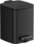 Brius Cos gunoi baie pedala soft-close 6 litri metalic, design compact, negru (EZ-LTB590B0602) Cos de gunoi