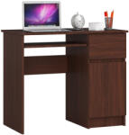 Brius Birou computer pal sertar dulap si raft tastatura, 90x50x77 cm, finisaj elegant, maro wenge (AK-26901907)