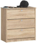 Brius Dulap pantofi MINI cu 3 usi rabatabile, PAL laminat 16 mm, 60x31x62 cm, stejar sonoma (AK-38166790) Pantofar