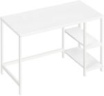 Brius Birou 2 rafturi stanga dreapta stil industrial otel pal, 60x120x76 cm, design modern, alb (EZ-LWD047W44) Raft