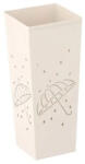 Brius Suport umbrele metalic patrat tava picurare compact, 20x20x48 cm, design minimalist, alb (GOM-1487) Pantofar