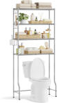 Brius Raft depozitare baie suprapunere masina spalat metalic, 30x83x176 cm, 3 rafturi, argintiu (EZ-BTS023G01)