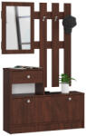 Brius Set mobilier hol pantofar cu oglinda si cuier, 90x25x170 cm, organizare completa, maro (AK-38166899-2/2) Pantofar