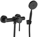 Laveo NOIA fali zuhanycsap zuhanyszettel, fekete (BNK_741D) - konyhanet