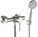 Laveo NOIA fali zuhanycsap zuhanyszettel, szálcsiszolt inox (BNK_241D)