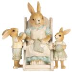 Clayre & Eef Kötögető nyuszimama gombolyagot tartó kis nyuszikkal