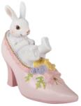 Clayre & Eef Rózsaszín cipőben csücsülő fehér nyuszi