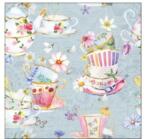 Ambiente Tea cups blue papírszalvéta 25x25cm, 20db-os
