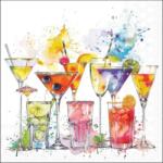 Ambiente Splashing drinks papírszalvéta 33x33cm, 20db-os